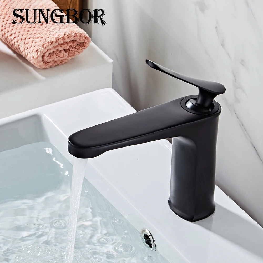 Кран для раковины, черный кран, кран для раковины, кран для ванной комнаты с одной ручкой, винтажный смеситель для горячей и холодной воды, кран AL-7728