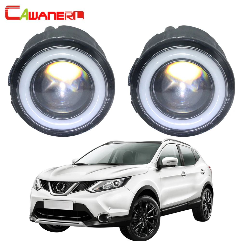 Cawanerl для Nissan Qashqai J11 J11_ 2013- Автомобильный светодиодный лампы Противотуманные фары светильник Ангел глаз DRL Дневной светильник 3000LM 12V 2 шт