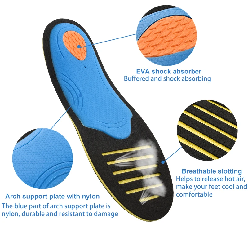 Elino ортопедические стельки EVA амортизирующие спортивные стельки для обуви поддержка свода стопы для плоскостопия Ортопедическая подушка для мужчин и женщин