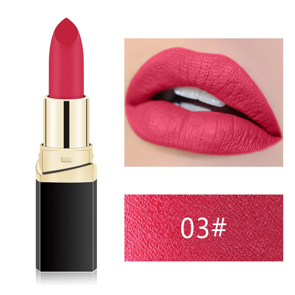 MISS ROSE, телесный макияж, матовая губная помада, стойкая красная помада для губ, женская косметика, батон, водостойкий блеск для губ, популярный макияж - Color: 03