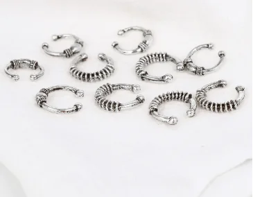 set 4 (10pcs) Древние позолоченные/посеребренные Регулируемые косы для волос дреды бусины Морская звезда ракушка для плетения волос - Цвет: set 4 (10pcs)
