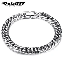 Oulai777, мужские браслеты, кубинские звенья, цепочка на руку для мужчин, нержавеющая сталь, очаровательный браслет, аксессуары для мужчин, мужской браслет для мужчин \ x27s
