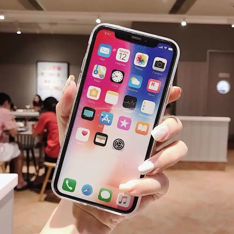 Роскошный мягкий чехол PEIPEN Diamond для iPhone 8 7 Plus 6 6s прозрачный защитный из ТПУ XR Xs Max