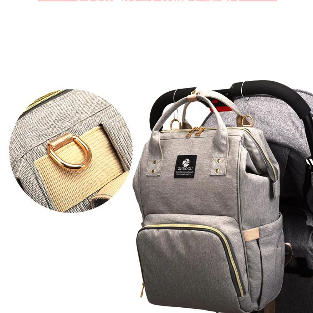 

Diaper Bags backpack Baby Multi-Function Travel Large Capacity Nappy Nursing Mom waterproof shoulder zippered handbag stroller