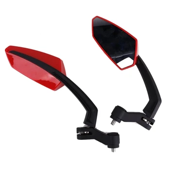 

Pair Rearview Mirror For Motorcycle Scooter mirror screws 8mm 10mm M8 M10 Color black red