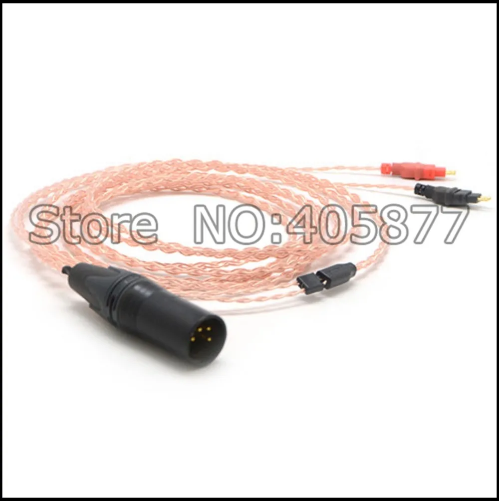 4pin Balanced DIY 5N pure copper Plated Headphone Upgrade Cable for Hd580 Hd600 Hd650