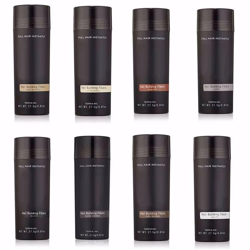 

6pcs/lot 27.5g Hair Building Fibers Set Hair Fibre Product Spray Applicator Beard Fiber Refill Bag Toppik