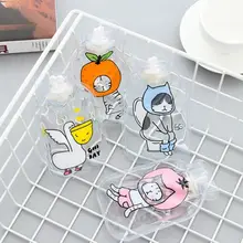 Portable Cartoon Warmer Mini Cute Hand Hot Water Bottle Transparent Heat Bag Water Wamer Injection Storage Bag household items