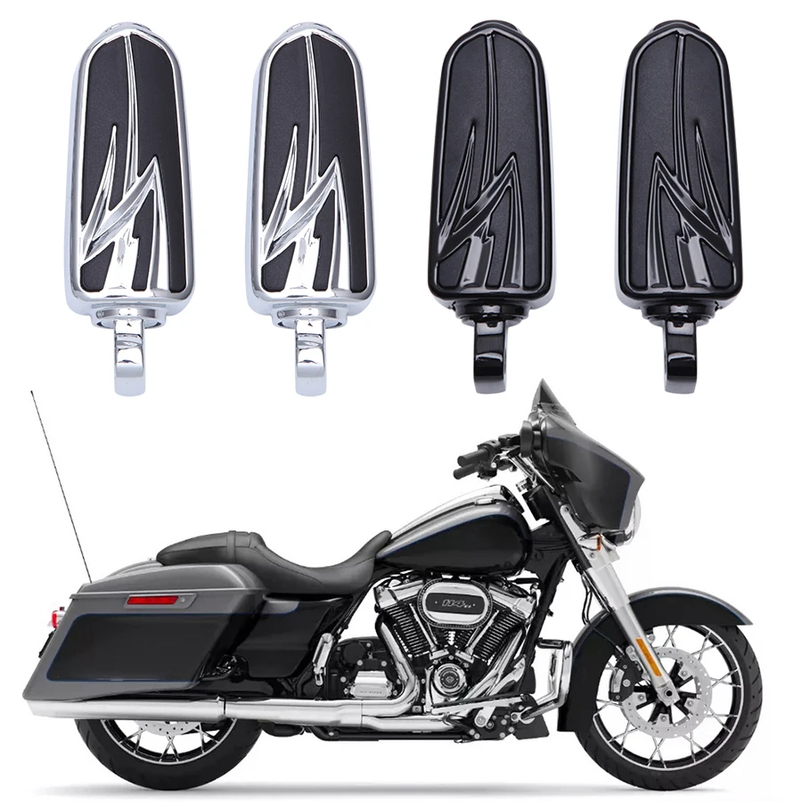1 Pair Motorcycle Hold Foot Rest Pegs Footrest Footpeg Platforms For Harley Davidson Touring