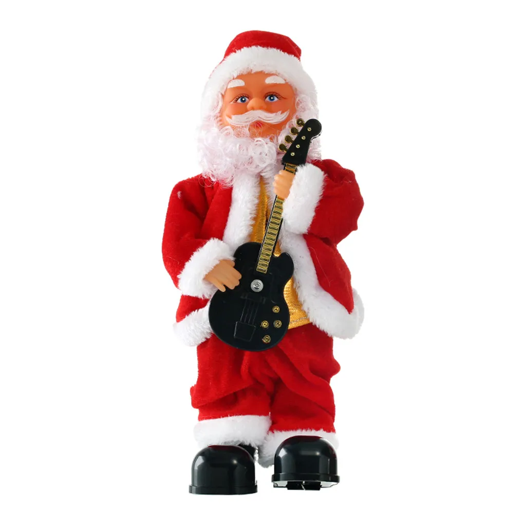 Merry Christmas игрушка Санта-Клаус под елкой с новым годом фигурка Поющая музыкальная Санта электрическая игрушка украшения подарок для детей