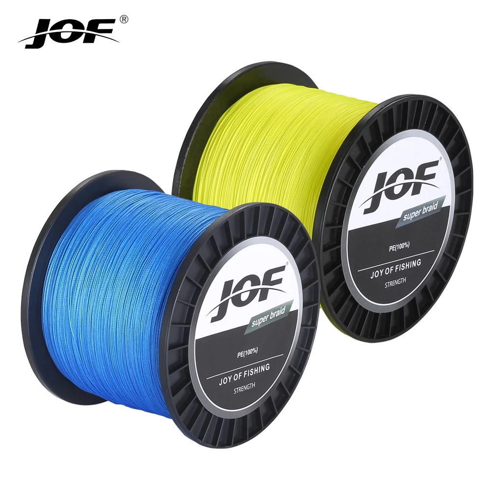 

JOF Multicolor 8 Strands 300M 500M 1000M PE Braid Fishing Line Sea Saltwater Fishing Weave 100% SuperPower