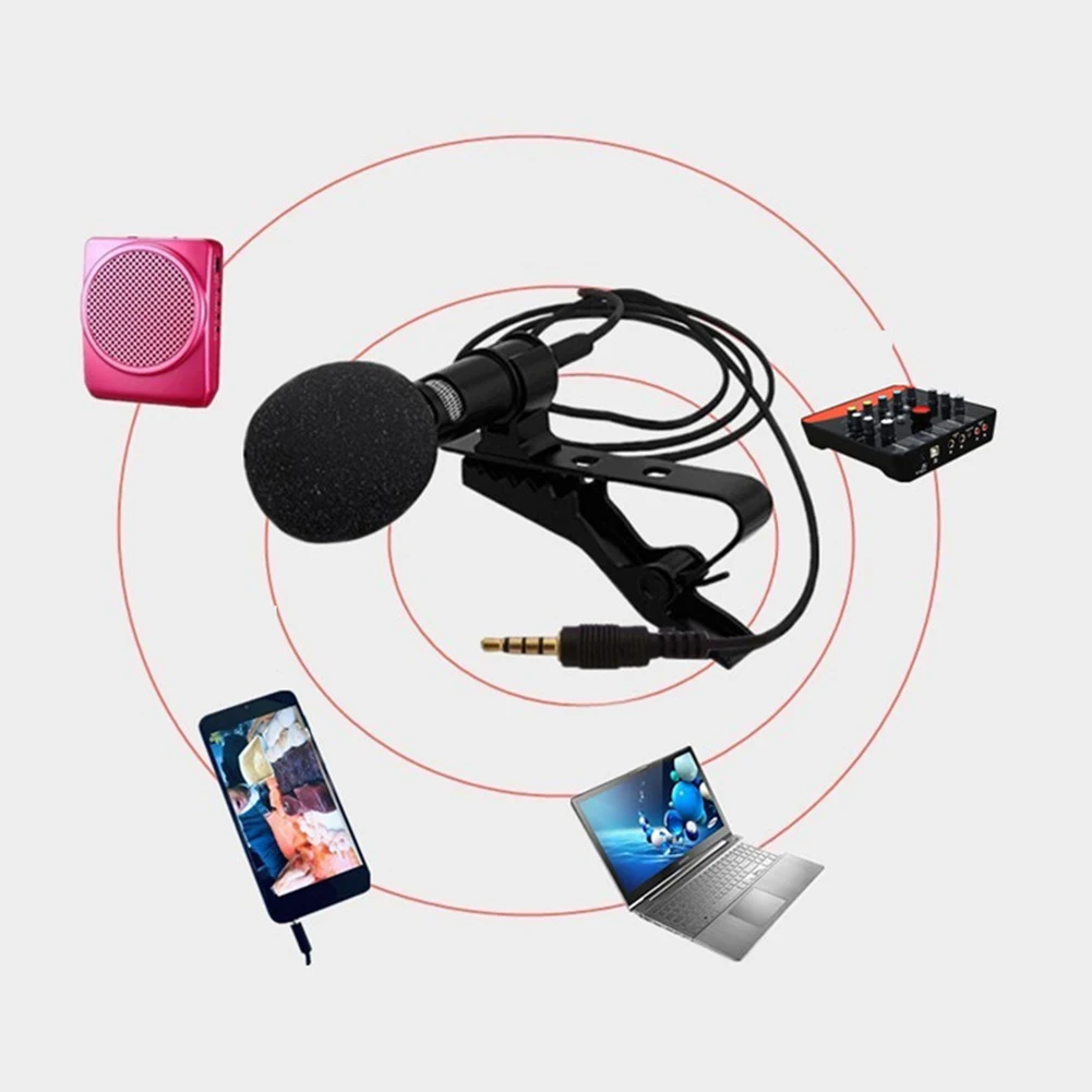 Профессиональный для телефона портативный мини стерео HiFi Качество звука конденсаторный микрофон клип нагрудный микрофон для громкоговорителя