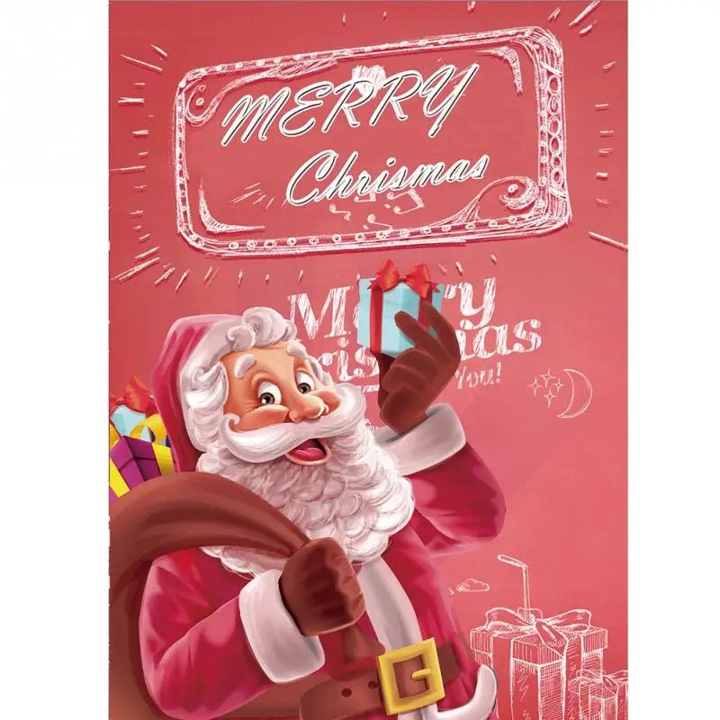 Postcards 5D Diamond Painting New Year Christmas Gift Embroidery Blessing Snowman Cute Santa Claus Message DIY Greeting Card