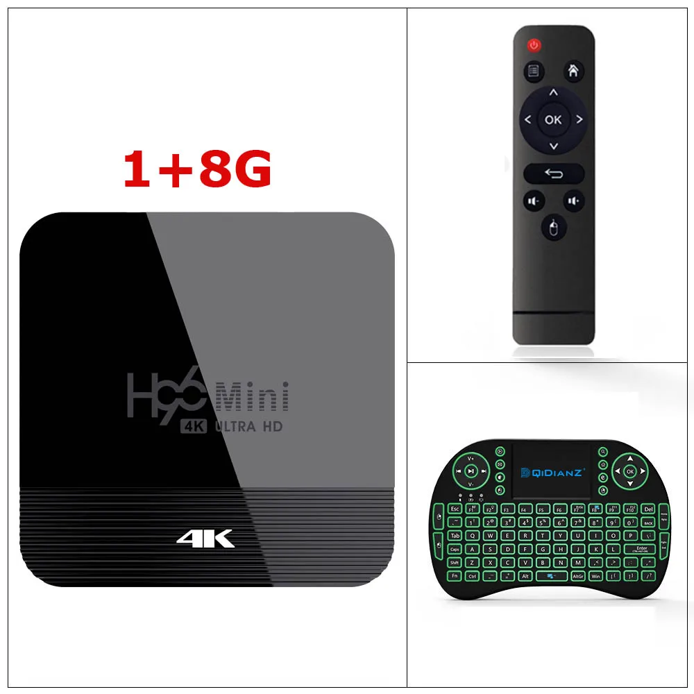 H96mini H8 RK3328A Android 9,0 ТВ приставка 2,4G 5G диапазон wifi 4K H.256 телеприставка с цифровым дисплеем PK HK1MAX H96 MAX X96MINI - Цвет: 1G8G ADD I8