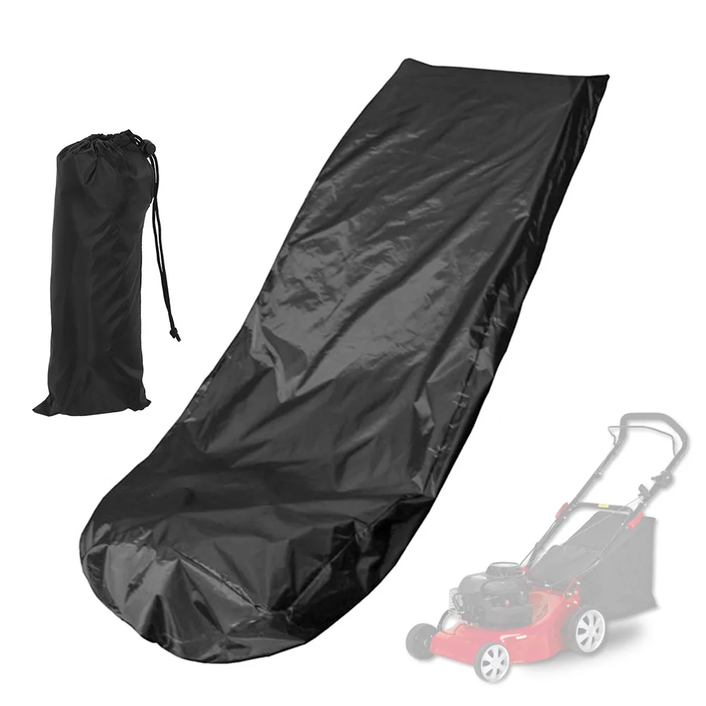 

74x39x25cm Lawn Mower Cover Dustproof Weeding Machine Polyester Cover Dust Cover Protection Black Color