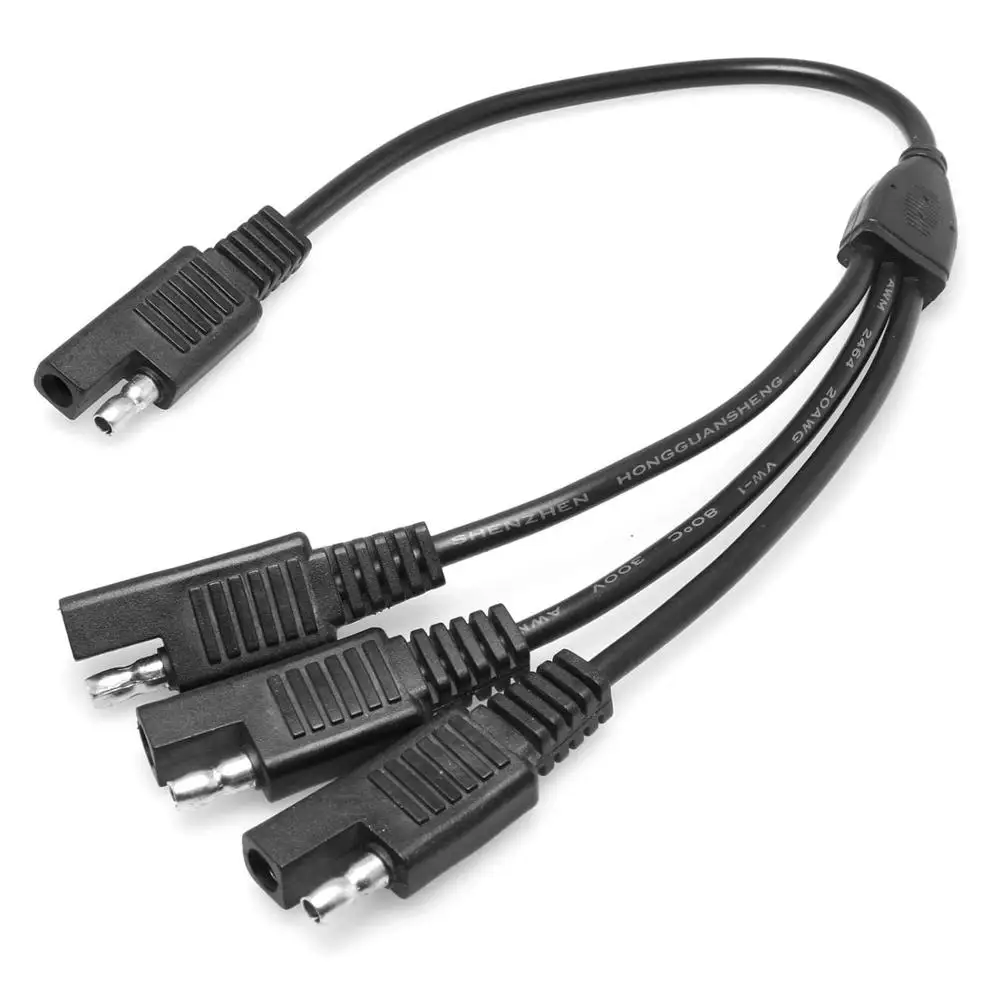 Удлинительный кабель SAE 35 см сплиттер Y 18AWG от 1 до 3 коннекторов 2-контактный