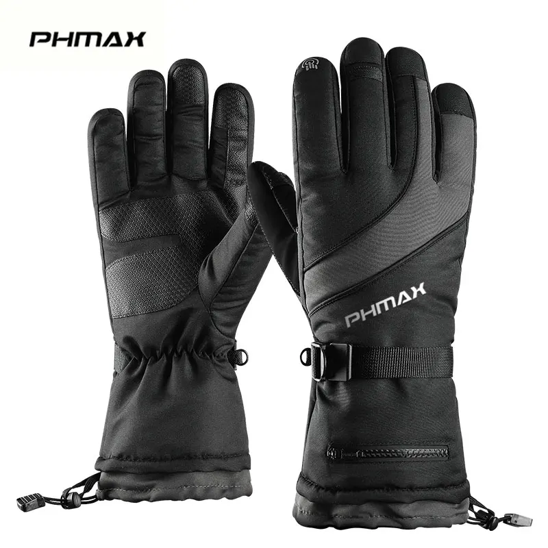 

PHMAX Winter Ski Gloves Men Women Thermal Fleece Snowboard Gloves Touchscreen Waterproof Warm Gloves For Skiing Skating Riding