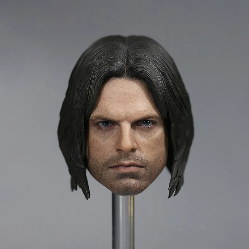 

1/6 scale Winter Soldier Captain James Buchanan's "Bucky" Bucky Barnes head for 12-inch action doll