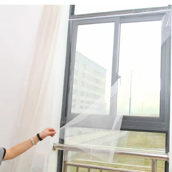 

Mosquito Net For Windows Flying Window Screen Insect Net With Self-adhesive Tape Window Screen Curtain Bedroom Supplies