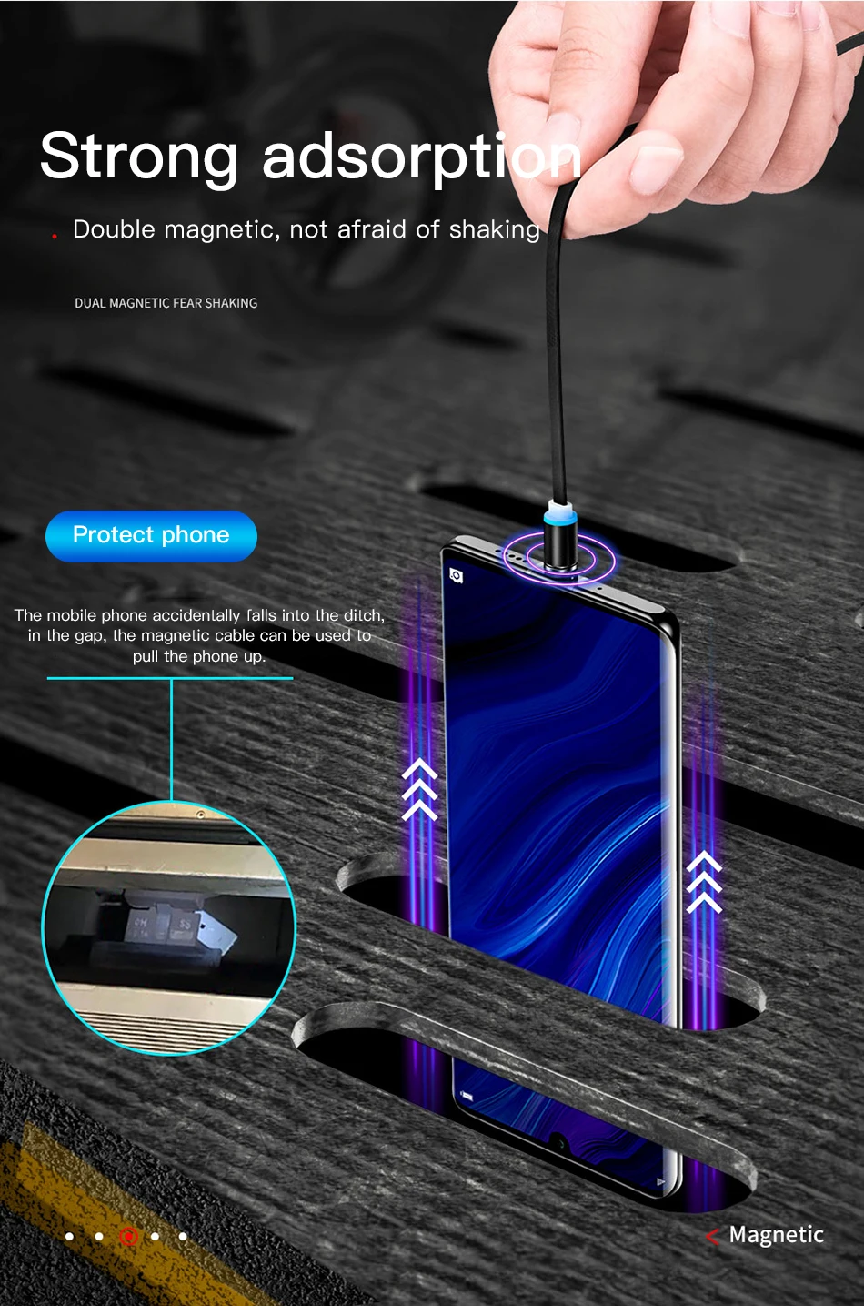 !ACCEZZ 3 in 1 Magnetic Cable With Organize Box Fast Charging For iPhone XS XR 11 Pro Max Micro USB Type C Magnet Charger Cables (9)