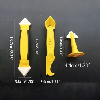

3 Pcs Silicone Remover Caulk Finisher Sealant Smooth Scraper High Quality Grout