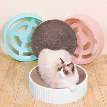 買取 クリエイティブ円筒猫難問子猫段ボール紙難問ボード取り外し可能な耐久性のある猫爪ケアおもちゃペット用品