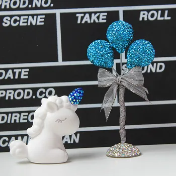 

Car Car Decoration Cute Top Grade Interior Trim Dashboard Unicorn Drilling Balloon Creative Car Decorations