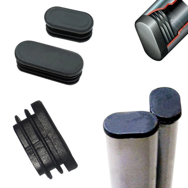 Oval plastic pipe plug Non-slip chair leg cover Cap Socks table foot floor protector pad meubles furniture Leveling Feet 4pcs