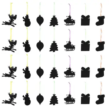 

5 pack/35pcs Christmas Themed Scratch Off Cards Educational Toys Party Favors