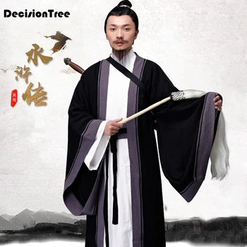

2020 embroidery dragon hanfu clothes for men chinese vintage style costume suit asian traditional wedding