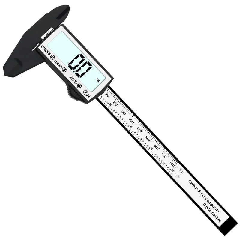 Caliper Металлообработка Водонепроницаемый и маслостойкая пластик цифровой штангенциркуль 0-150 мм IP54 с настенным креплением уровень защиты цифровой штангенциркуль с нониусом, DT222 - Цвет: Caliper