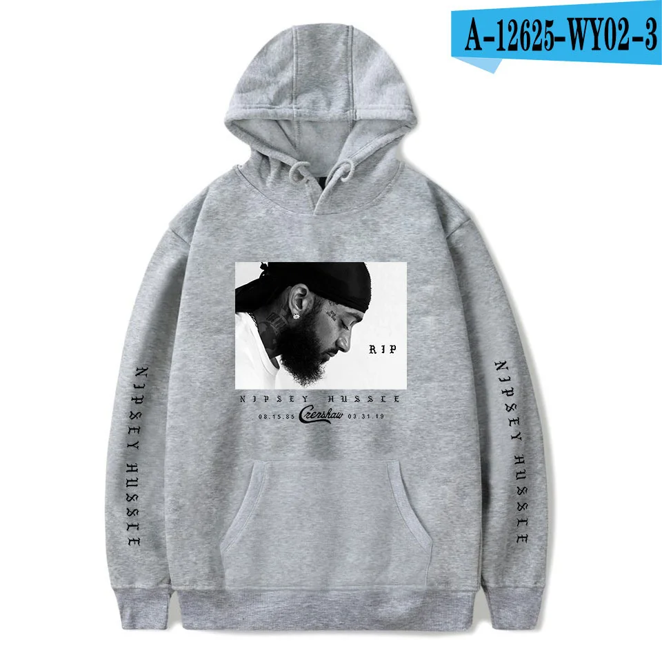 Горячая Повседневная Уличная одежда с модным принтом nipsey hussle толстовки с капюшоном для мужчин и женщин с длинным рукавом пальто с капюшоном - Цвет: A12625-3