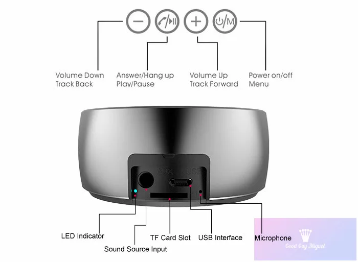 BS-01 Portable Mini Super Bass Hi-Fi Stereo Wireless Bluetooth Speaker-11
