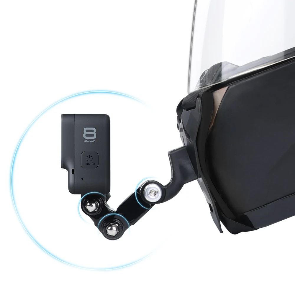 Motorcycle Helmet Chin Stand Mount Holder for GoPro Hero 9 8 7 6 5 4 3 Xiaomi Yi Action Sports Camera Full Face Holder Accessory-2