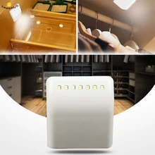 7 лампы светодиоды на батарейках светодиодный ночник PIR инфракрасный датчик движения свет кухонный шкаф под шкаф свет