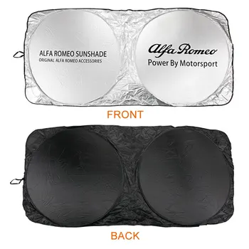 

For Alfa Romeo Letters 147 156 159 Mito Stelvio Sportiva Giulietta Accessories Car Windshield Sun Shade Cover Anti UV Reflector