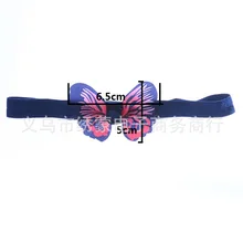 AliExpress поставка товаров, цветочные бабочки, шифон, эластичная лента, Европа и Америка, детский головной убор, аксессуары для волос для младенцев