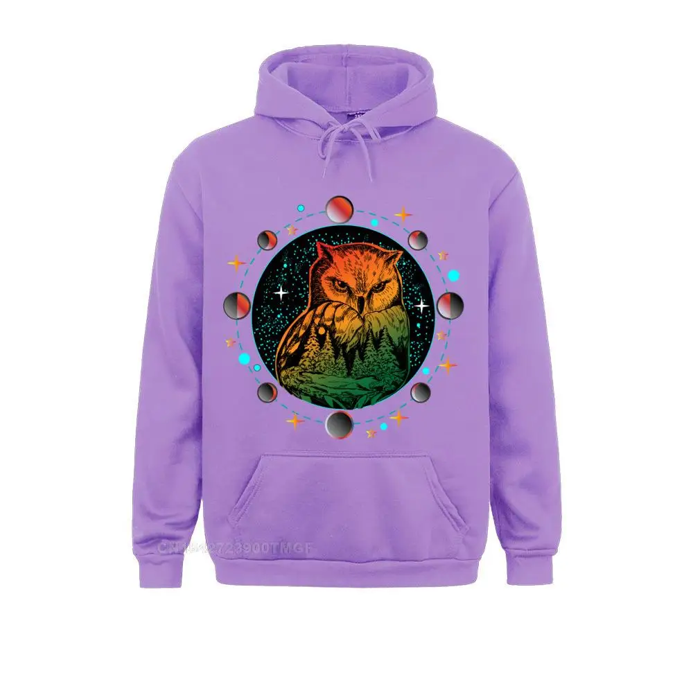 Owl in the Night Hoodie - Moon Phases Sweatshirt Pullover Hoodie__17812 Casual Summer Fall  Boy Hoodies Clothes Company Long Sleeve Sweatshirts Owl in the Night Hoodie - Moon Phases Sweatshirt Pullover Hoodie__17812purple