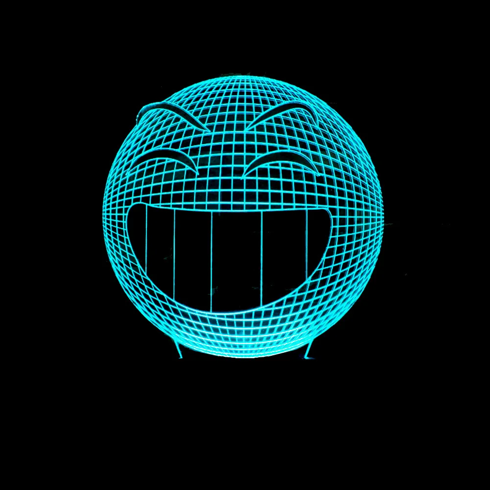 

Smiley 3D Night Lamp Colorful Touch Control with Remote Control 3D LED Light Gift Atmosphere 3D Small Table Lamp