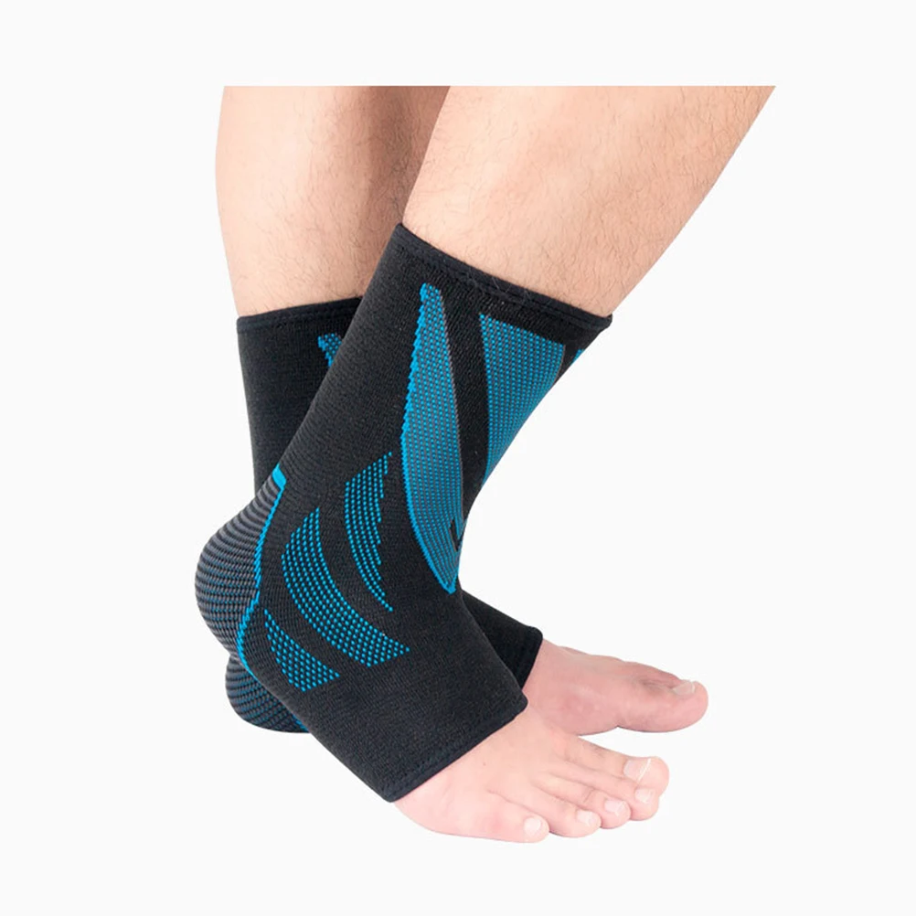 4 Pair Of Black Ankle Sock Support Knit Silicone Anti-Slip Comfortable Fitness Ankle Brace Ankle Sprain Supplies For Sports