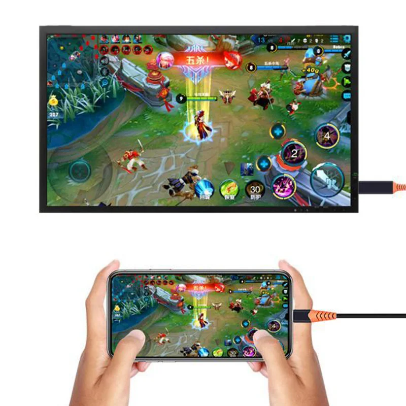 Кабель-адаптер type-C к HDMI+ USB блок питания HD адаптер кабель с USB блок питания 4K мобильный телефон компьютер HD с экраном кабель JR предложения