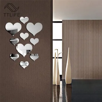 

TTLIFE Creative Environmental Protection Removable Wall Decoration Modern Wallpaper Sticker Heart-shaped Room Decor ECO friendly