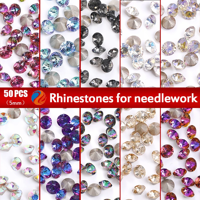 DIY Sewing Crystal Accessories Glass Diamond Glitter Rhinestone For Clothing  Sewn Transparent Bottom Glass Stone Needlework Bead - AliExpress