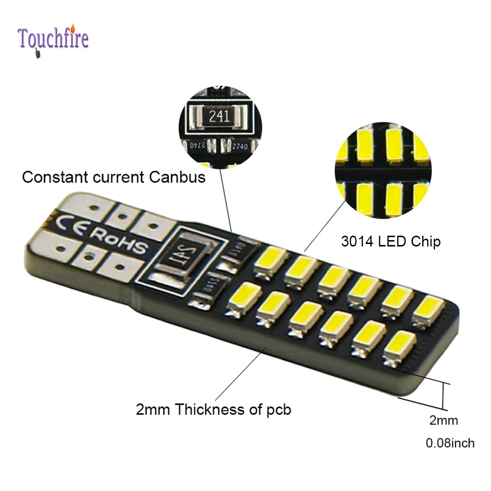 500 шт. W5W светодиодный T10 194 canbus светодиодный 24 светодиодный 3014smd габаритный светильник купольная сигнальная боковая лампа багажник canbus автомобильная лампа без ошибок