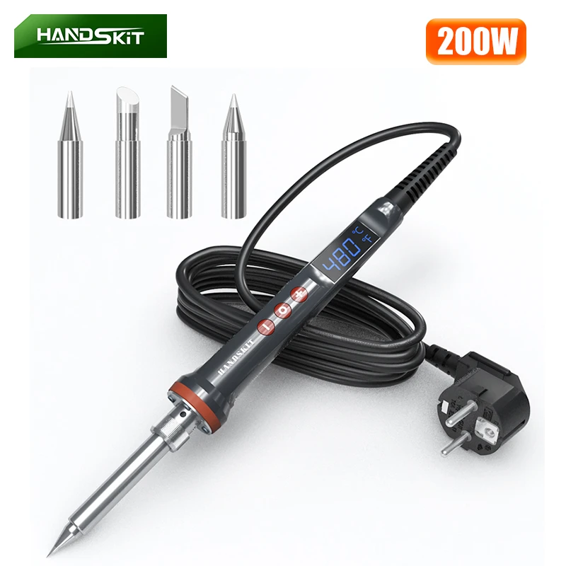 hot air soldering 200W Electric Soldering Iron Digital Display Adjustable Temp Auto Sleep Solder Iron Protable Home Tin Repair Welding Tools soldering stations