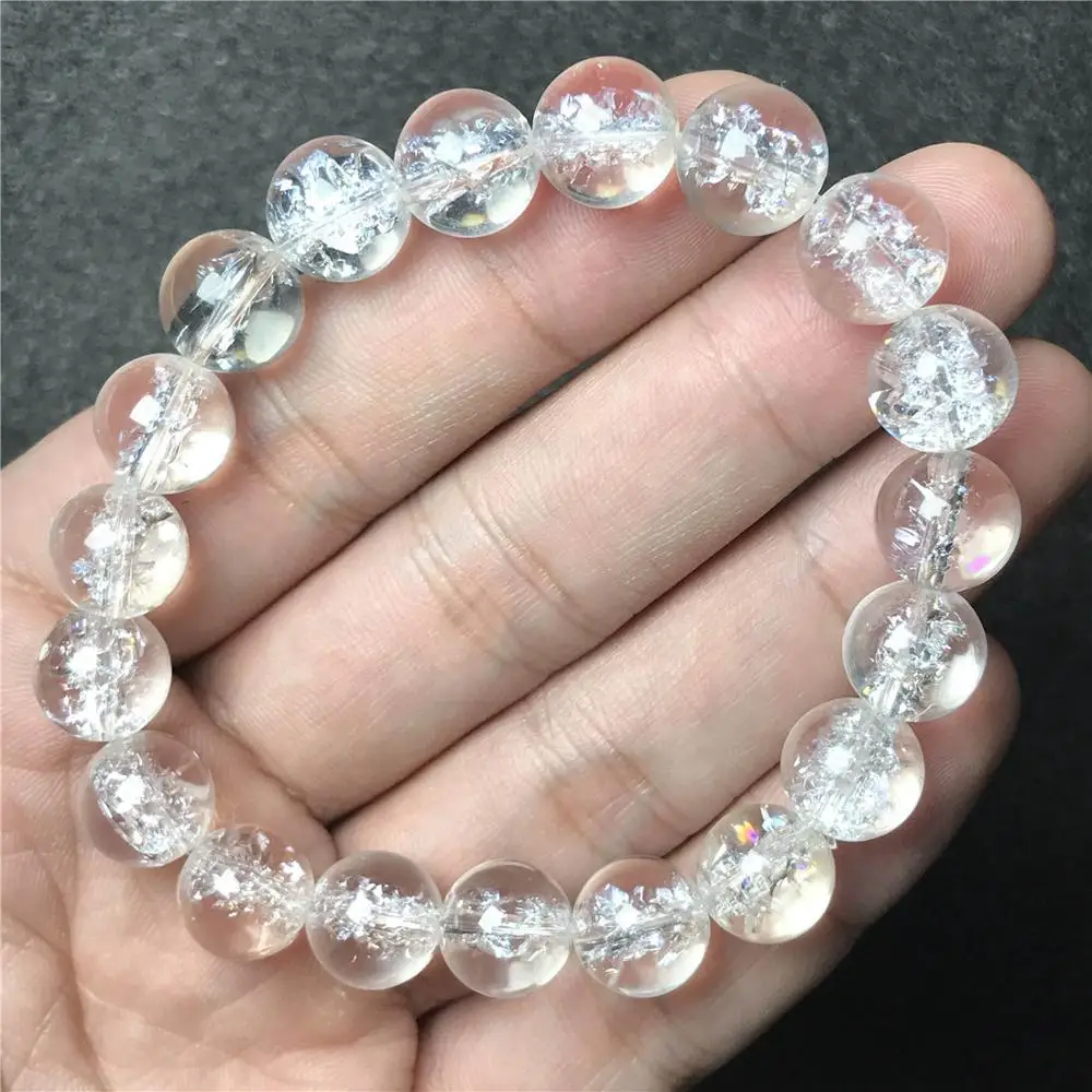 

10mm Natural Himalaya Rock Crystal Bracelet For Women Men Crystal Powerful Energy Round Beads Fashion Bracelet Jewelry AAAAA
