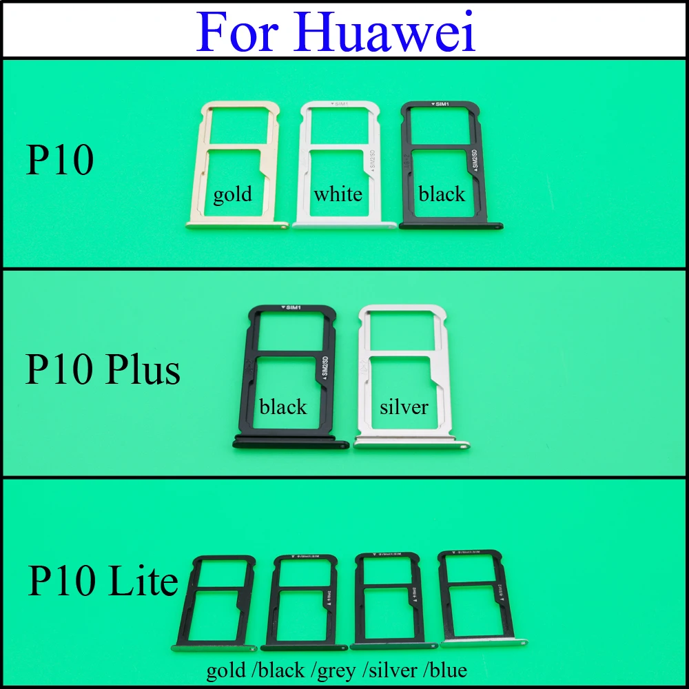 YuXi лоток для sim-карты и микро лоток для карт SD Держатель Слот адаптер две sim-карты запасные части для huawei p10 P10 Lite P10 Plus