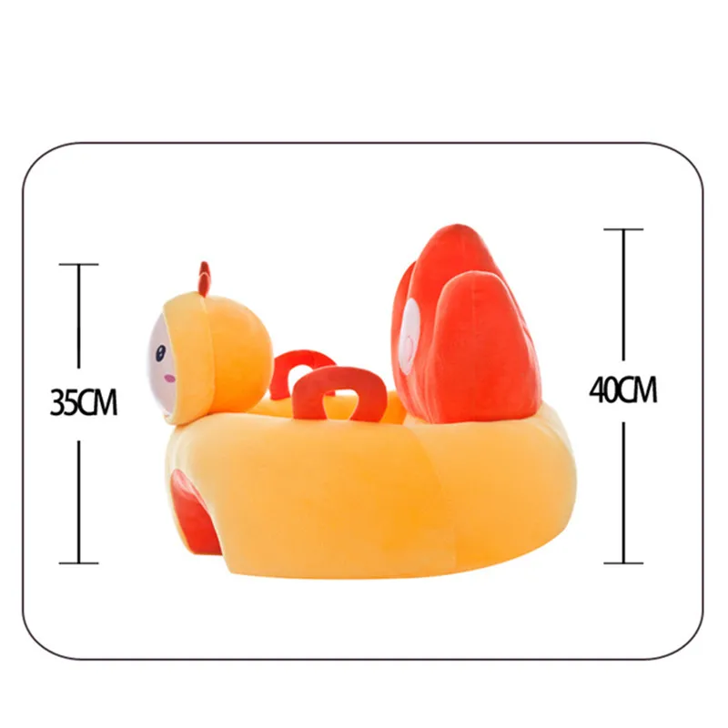 Cute Cartoon Baby Sofa for Infant Bebe Seat Sofa Sit Learning Chair Washable Cover With Zipper Or PP Cotton