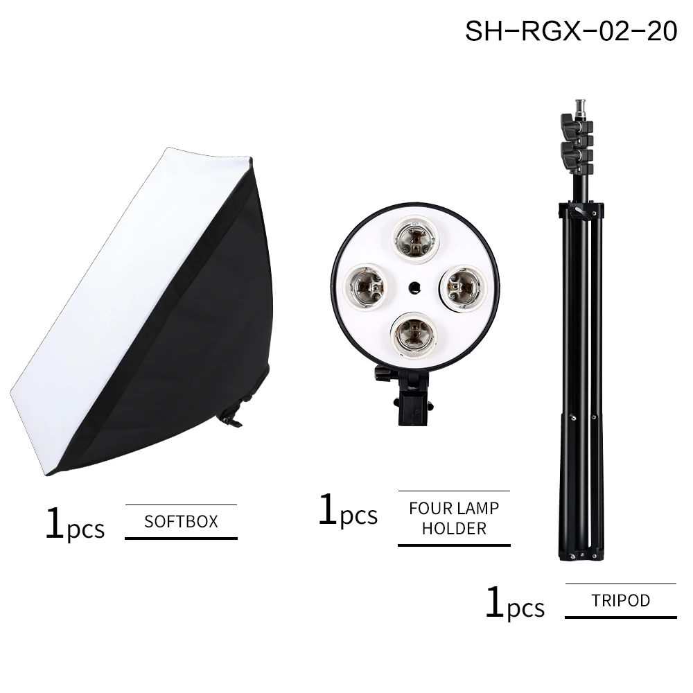 Fotografia Acessórios para Suportes de Lâmpada Softbox Uso no Estúdio de Fotografia Kit de Iluminação Contínua com 2m Tripé Fotográfico