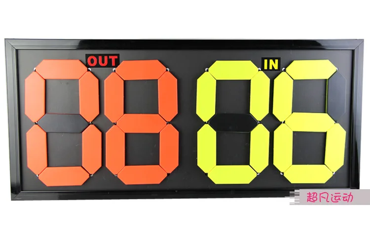 

Football Substitution Board Double-Sided Display 4-Bit Game Formal Replacement Card Fluorescent Display Game Scoring Device Manu